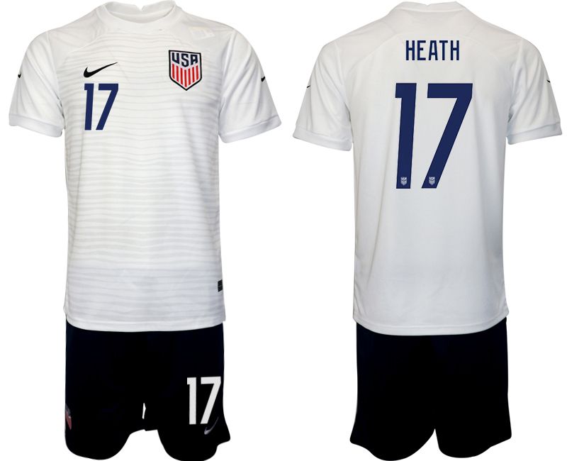 Men 2022 World Cup National Team United States home white 17 Soccer Jersey